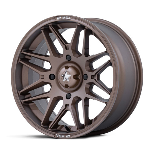 15" MSA Offroad Wheels M52 Radar UTV Matte Bronze 15x7 Wheel 4x110 10mm Rim
