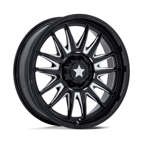 18" MSA Offroad Wheels M55 Commander UTV Gloss Black Milled 18x7 4x110 10mm Rim