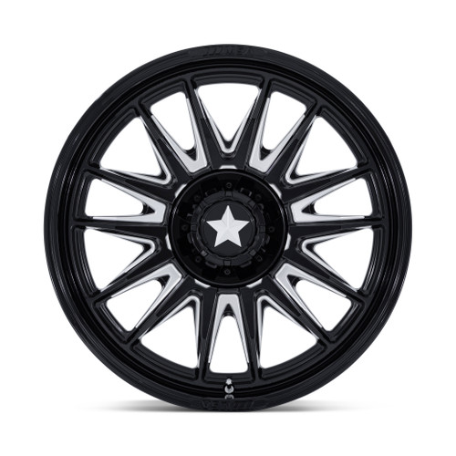 18" MSA Offroad Wheels M55 Commander UTV Gloss Black Milled 18x7 4x110 10mm Rim