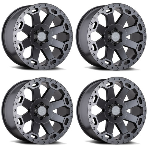Set 4 Black Rhino Warlord 17x8 5x120 Matte Gunmetal Wheels 17" 35mm Rims