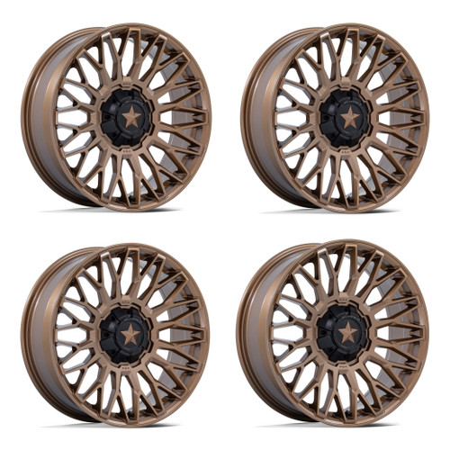 Set 4 20" MSA Offroad Wheels M50 Clubber Matte Bronze 20x7 4x137 4x156 0mm Rims