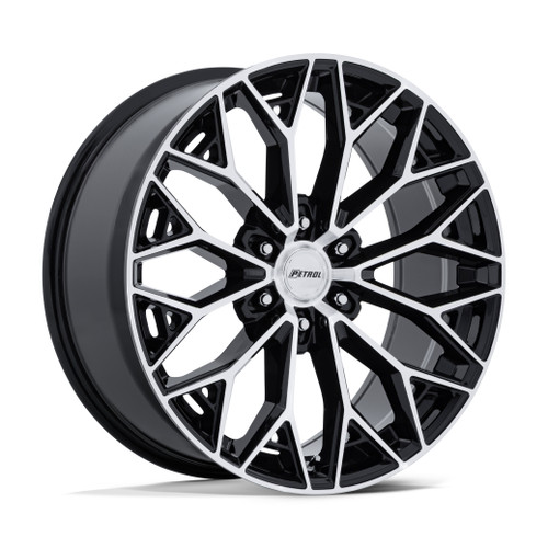20" Petrol PE006 P5E Gloss Black Machined Face 20x9.5 Wheel 6x5.5 25mm Rim