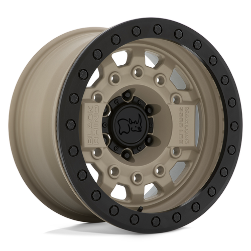 Set 4 17" Black Rhino Avenger Beadlock 17x8.5 6x5.5 Desert Sand Black Wheels 0mm