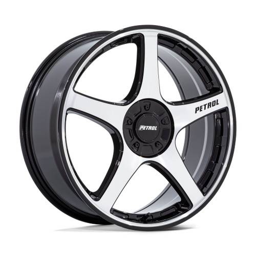 17" Petrol PE003 P2E Gloss Black Machined Face 17x8 Wheel 5x112 5x120 40mm Rim