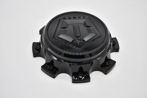 TIS Gloss Black w/ Matte Black Logo Wheel Center Cap Hub Cap C-544-03GB 6.75" TIS 544