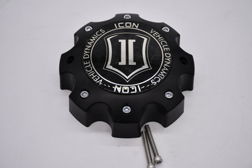Icon Matte black Wheel Center Cap Hub Cap RW-170-CAP 6.875" 8 lug