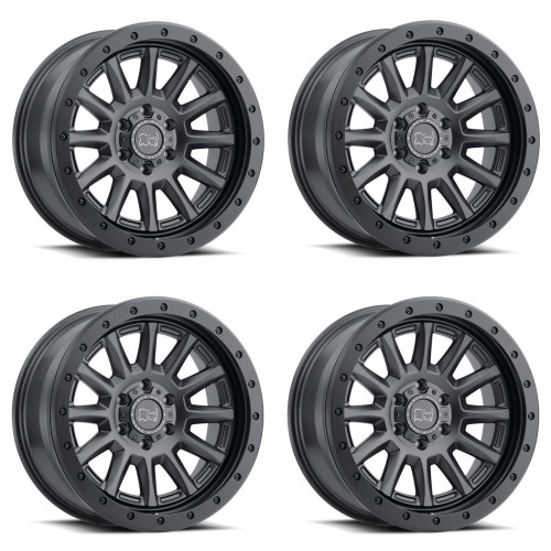 Set 4 17" Black Rhino Dugger 17x8.5 6x135 Gun Black Wheels 10mm Truck Suv Rims