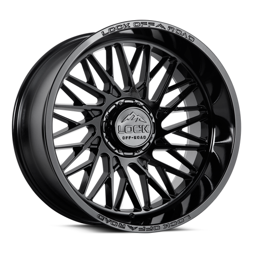 20" Lock Extreme Bandit Gloss Black 20x10 8x170 18mm Truck Wheel BANDIT-2187GB
