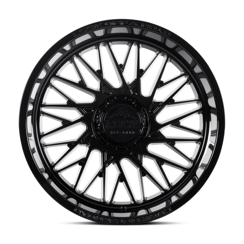 22" Lock Extreme Bandit Gloss Black 22x10 Wheel 6x135 6x5.5 18mm Truck SUV Rim
