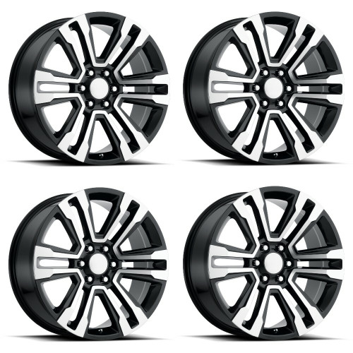 Set 4 Performance Replicas PR182 20x9 6x5.5 Gloss Black Machined Wheels 20" 24mm