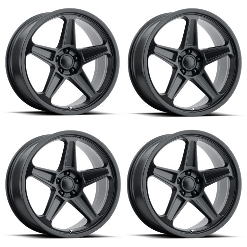 Set 4 Performance Replicas PR186 20x9 5x115 Matte Black Wheels 20" 20mm Rims