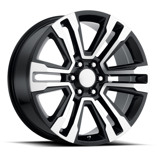 Set 4 Performance Replicas PR182 24x10 6x5.5 Black Machined Wheels 24" 31mm