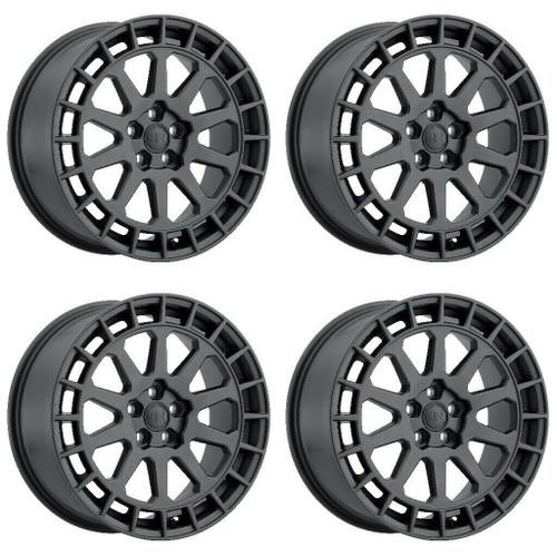 Set 4 Black Rhino Boxer 18x8 5x100 Gun Black Wheels 18" 40mm Rims