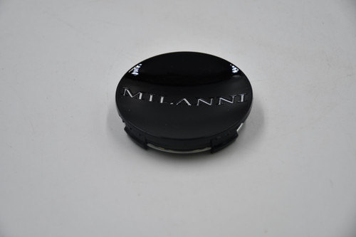 Millanni Gloss Black/ Silver lettering Wheel Center Cap Hub Cap C471GB 2.5" Milanni Snap in