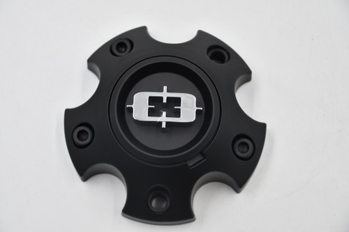 Vision Satin Black/Chrome Logo Wheel Center Cap Hub Cap C3620SB-65V 4.375" Vision 5 Lug Bolt On