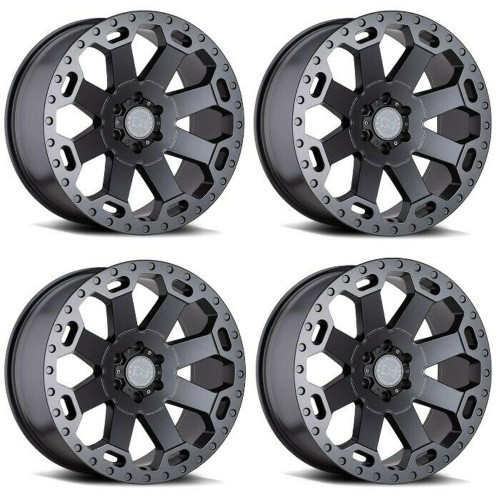 Set 4 Black Rhino Warlord 18x8 5x110 Matte Gunmetal Wheels 18" 35mm Rims