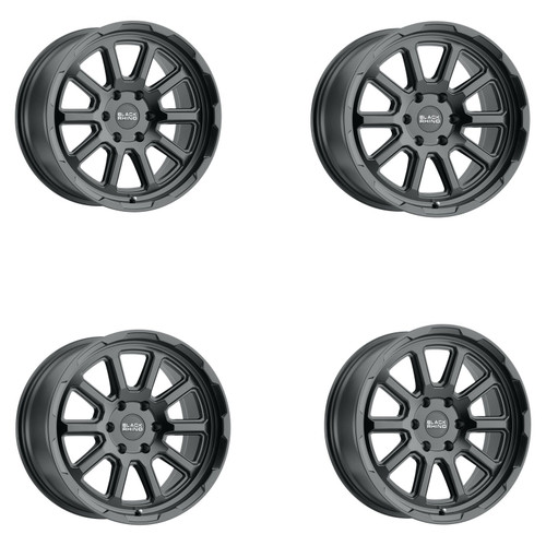 Set 4 18" Black Rhino Chase 18x8.5 5x150 Matte Black Wheels 10mm Rims For Toyota