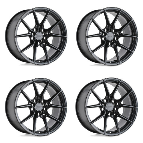 Set 4 TSW Neptune 18x8.5 5x112 Semi Gloss Black Wheels 18" 43mm Rims
