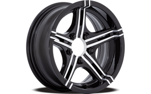 Set 4 14" Helo HE827 PACE Gloss Black Machined 14x6 Wheels 5x4.5  -6mm Rims