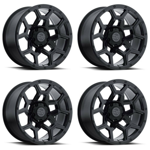 Set 4 Black Rhino Overland 18x8 5x160 Matte Black Wheels 18" 48mm Rims