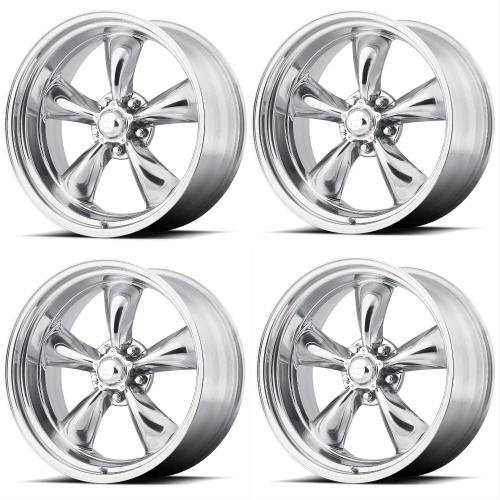 Set 4 20" American Racing Vintage VN505 Torq Thrust II Polished 20x9.5 5x4.75 6mm