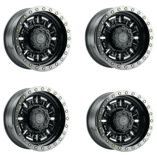 Set 4 Black Rhino Abrams 18x9.5 5x5 Gun Black Machined Tint Wheels 18" -18mm