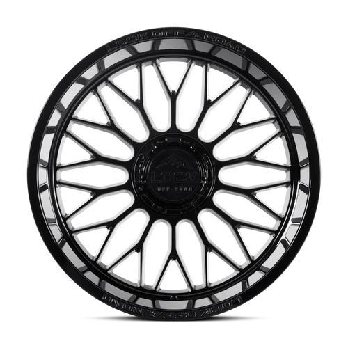 22" Lock Extreme Rampage Gloss Black 22x10 Wheel 8x180 18mm Offroad Truck Rim