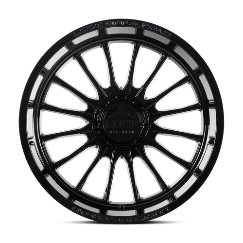 20" Lock Extreme Striker Gloss Black 20x9 Wheel 8x6.5 1mm Offroad Truck Rim