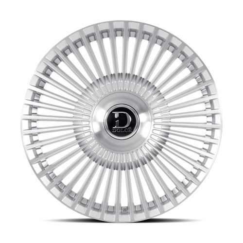 20" Dolce Luxury Trento Gloss Sliver Brush Face 20x9 Wheel 5x115 5x120 20mm Rim