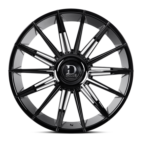 24" Dolce Luxury Mirelli Gloss Black 24x9 Wheel 5x112 5x4.5 (5x114.3) 35mm Rim