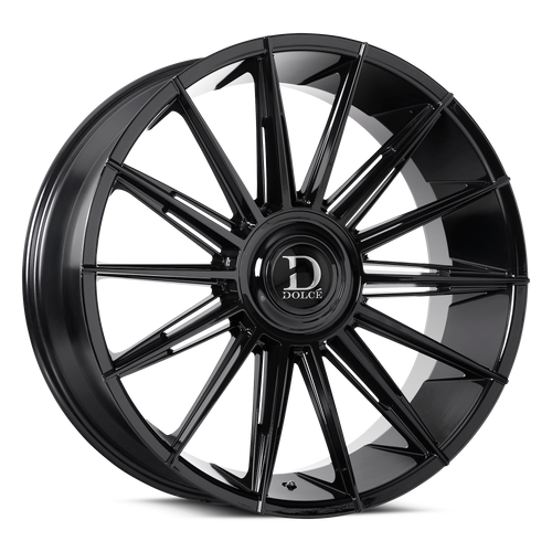 Set 4 24" Dolce Luxury Mirelli Gloss Black 24x10 Wheels 5x115 5x120 15mm Rims