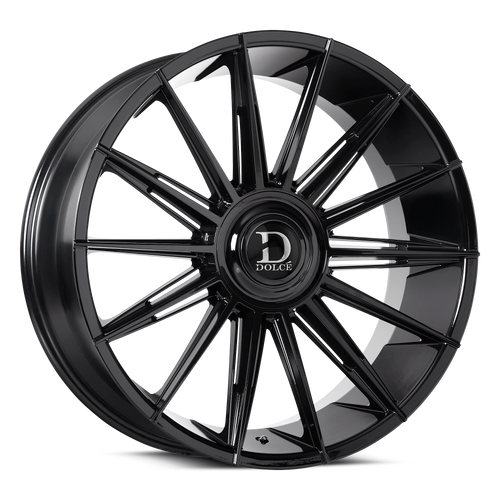 Set 4 24" Dolce Luxury Mirelli Gloss Black 24x10 Wheels 5x112 5x120 20mm Rims