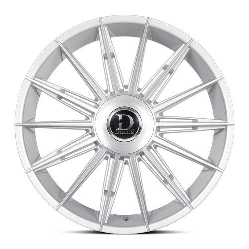 24" Dolce Luxury Mirelli Gloss Sliver Brush Face 24x9 Wheel 5x112 5x120 28mm Rim