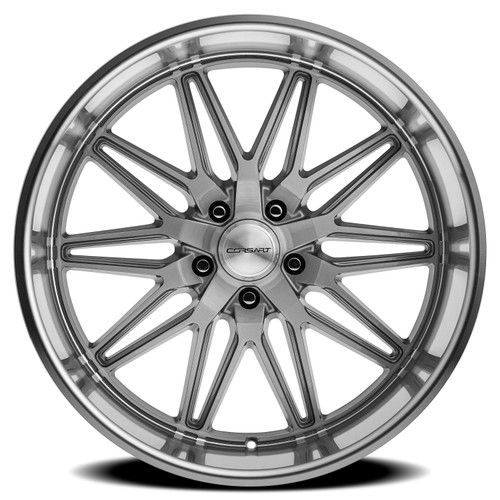 22" Corsart Alcatraz Gloss Brushed With Diamond Cut Lip 22x12 Wheel 5x5 0mm Rim