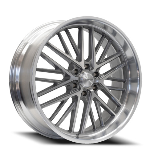 Set 4 24" Corsart Kingpin 6 Brushed w/ Diamond Cut Lip 24x10 6x5.5 25mm Wheels