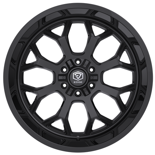 20" Edge Off Road 301B Gloss Black Wheel 20x10 5x5 5x5.5 -19mm Lifted Truck Rim