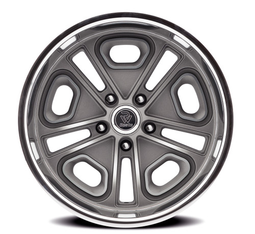 18" Resto Del Ray Texture Gunmetal Milled Diamond Cut Lip 18x9.5 5x4.5 1mm Wheel