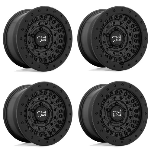 Set 4 18" Black Rhino Barricade 18x9 6x135 Gun Black Rock Guard Wheels 10mm