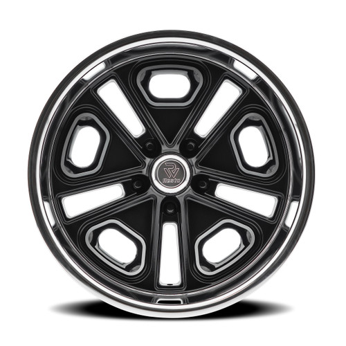 17" Resto Del Ray Glossy Black Milled Diamond Cut Lip Rim 17x9.5 5x4.5 1mm Wheel