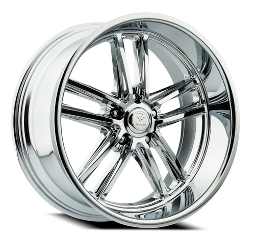Set 4 20" Resto MaverickR103  Milled Window Chrome Plated 20x8 5x4.5 1mm Wheels