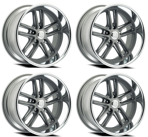 Set 4 22" Resto Maverick Texture Gun Metal Milled Diamond Cut Lip 22x9 5x4.75 15mm