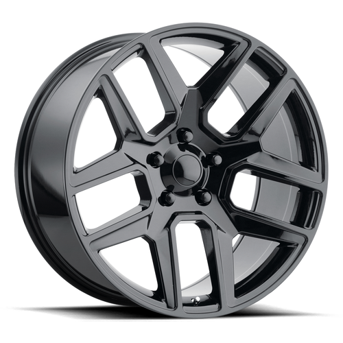 Set 4 Performance Replicas PR192 22x10 6x5.5 Gloss Black Wheels 22" 25mm Rims