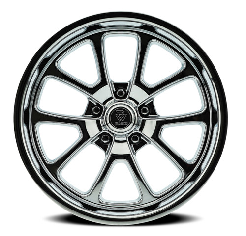 20" Resto Laguna Milled Window Chrome Plated 20x8 Wheel 5x5 (5x127) 1mm Rim