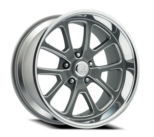 Set 4 17" Resto Laguna Texture Gun Metal Milled Diamond Cut Lip 17x8 5x5 1mm Rim