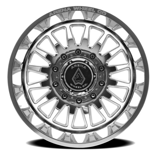 24" Arena Dually Rival Rear Milled & Polished 24x8.25 Wheel 10x225 -222mm Rim