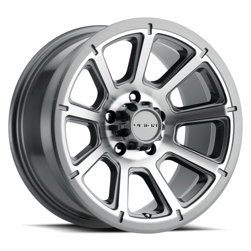 18" Vision HD 353 Turbine Gunmetal Machined Face Wheel 18x9 5x4.5 Rim 18mm