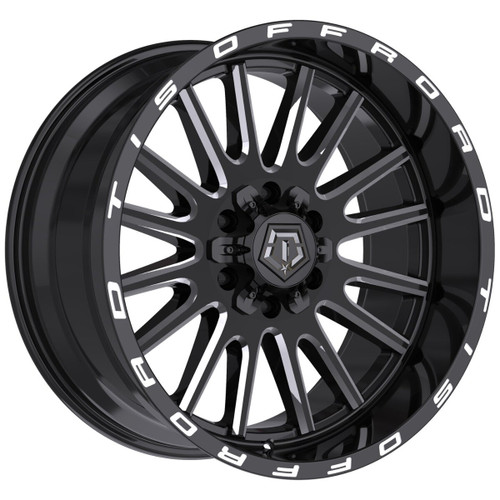 Set 4 20" TIS 567BM Gloss Black Milled Accents Wheels 20x9 6x135 6x5.5 18mm Rims