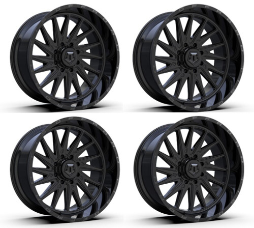Set 4 18" TIS 547B Gloss Black Wheels 18x9 8x180 18mm Offroad Truck Rims