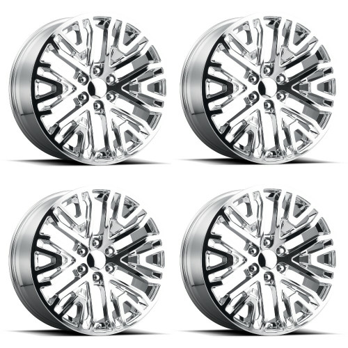 Set 4 Performance Replicas PR197 20x9 6x5.5 Chrome Wheels 20" 24mm Rims