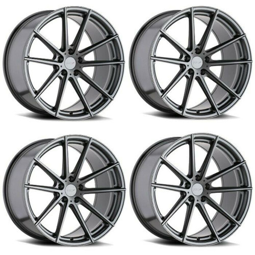 Set 4 TSW Bathurst 20x10 5x120 Gloss Gunmetal Wheels 20" 35mm Rims